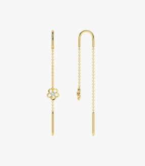 Beebeecraft Gold Plated Threader Earrings