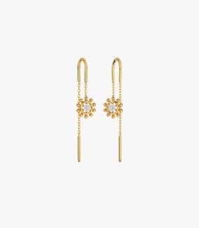 Glitz Glory Diamond Earrings Yellow Gold 14kt