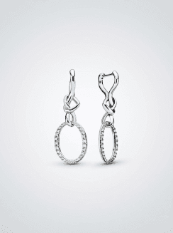 Pendientes de Gota Corazones Anudados