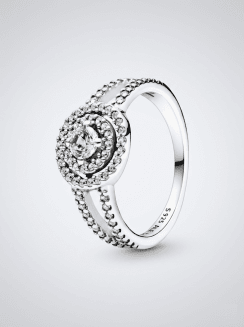 Anillo Doble Halo Brillante