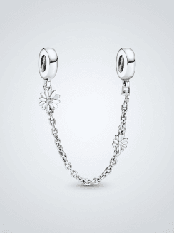 Charm Cadena de Seguridad de Margaritas