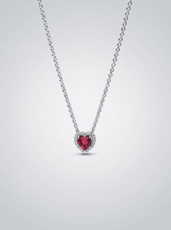 Cadena con Colgante Corazón Elevado