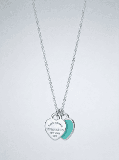 Cadena con dos Insignias de Corazón Return To Tiffany