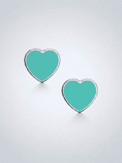 Pendientes con Insignia de Corazón Return to Tiffany