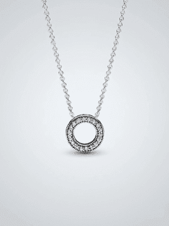 Cadena Círculo de Pavé Reversible