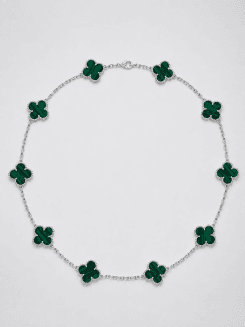 Collar Vintage Alhambra de Malaquita Verde