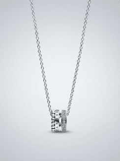 Cadena con Colgante Signature Logo Pavé