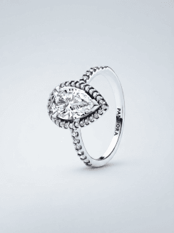 Anillo Halo Gota Brillante