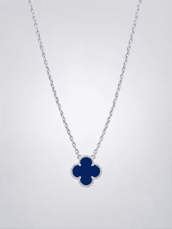 Cadena Vintage Alhambra de Ágata Azul